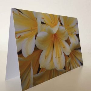 Grußkarte Blumen gelb