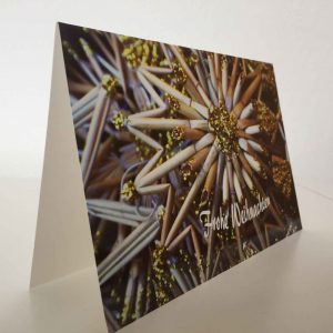 Weihnachtskarte Sterne braun-gold