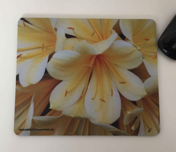 Mousepad Motiv Blumen gelb