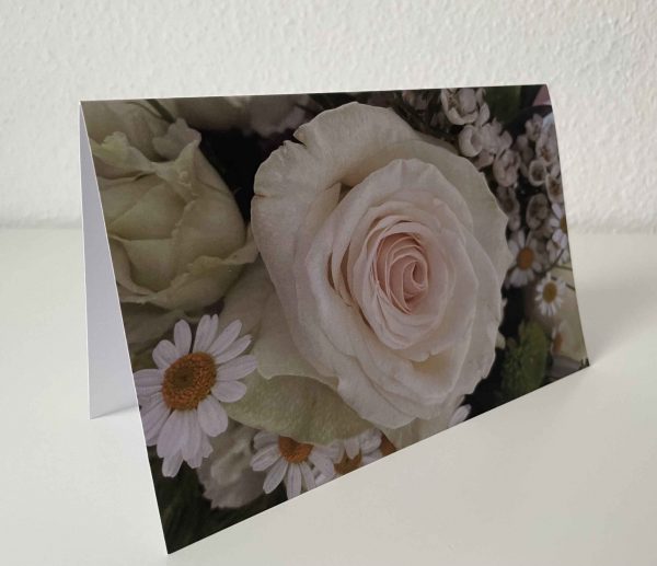 Grusskarte Blume Rose weiss