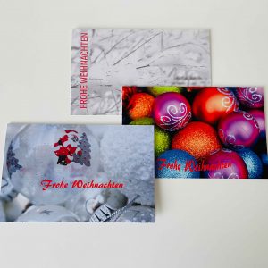 Weihnachtskarten Set 3-teilig mit Umschlägen